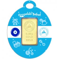 24 Ayar 0.5 Gram Külçe Altın Erkek Bebek