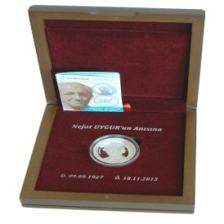 Nejat Uygur Geleneksel Türk Tiyatrosu (Gümüş) Hatıra Parası / Ahşap Kutulu