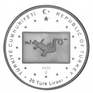 GÜMÜŞ , HATIRA PARA Hun Devleti - Türk Devletleri Serisi No:01 (Gümüş) Hatıra Parası