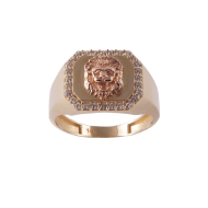    Unx Aslan Başı Altın Yüzük - 3,8 Gr