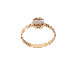 Baget Altın Yüzük - 1,54 Gr