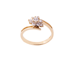 Taş Detaylı Altın Yüzük - 2,97 Gr